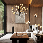 Настольная лампа с ветвями и белыми фарфоровыми цветами Floralis варинант исполнения - 2 | Loft Concept в Челябинске