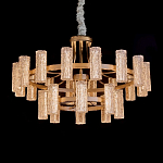 Люстра двухъярусная круглая с текстурными цилиндрическими плафонами Glimpse варинант исполнения - 6 | Loft Concept в Челябинске