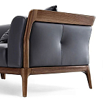 Диван двухместный c каркасом из массива дерева Double Sofa Made of Walnut Wood варинант исполнения - 1 | Loft Concept в Челябинске