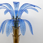 Торшер Glass Decorated Palm Floor Lamp Blue Листья Пальмы  варинант исполнения - 3 | Loft Concept в Челябинске