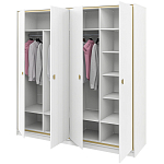 Шкаф белый четырёхдверный для одежды Antique Order варинант исполнения - 3 | Loft Concept в Челябинске