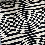 Мебельная ткань Жаккард черно-белый принт 145 см T3-78 варинант исполнения - 1 | Loft Concept в Челябинске