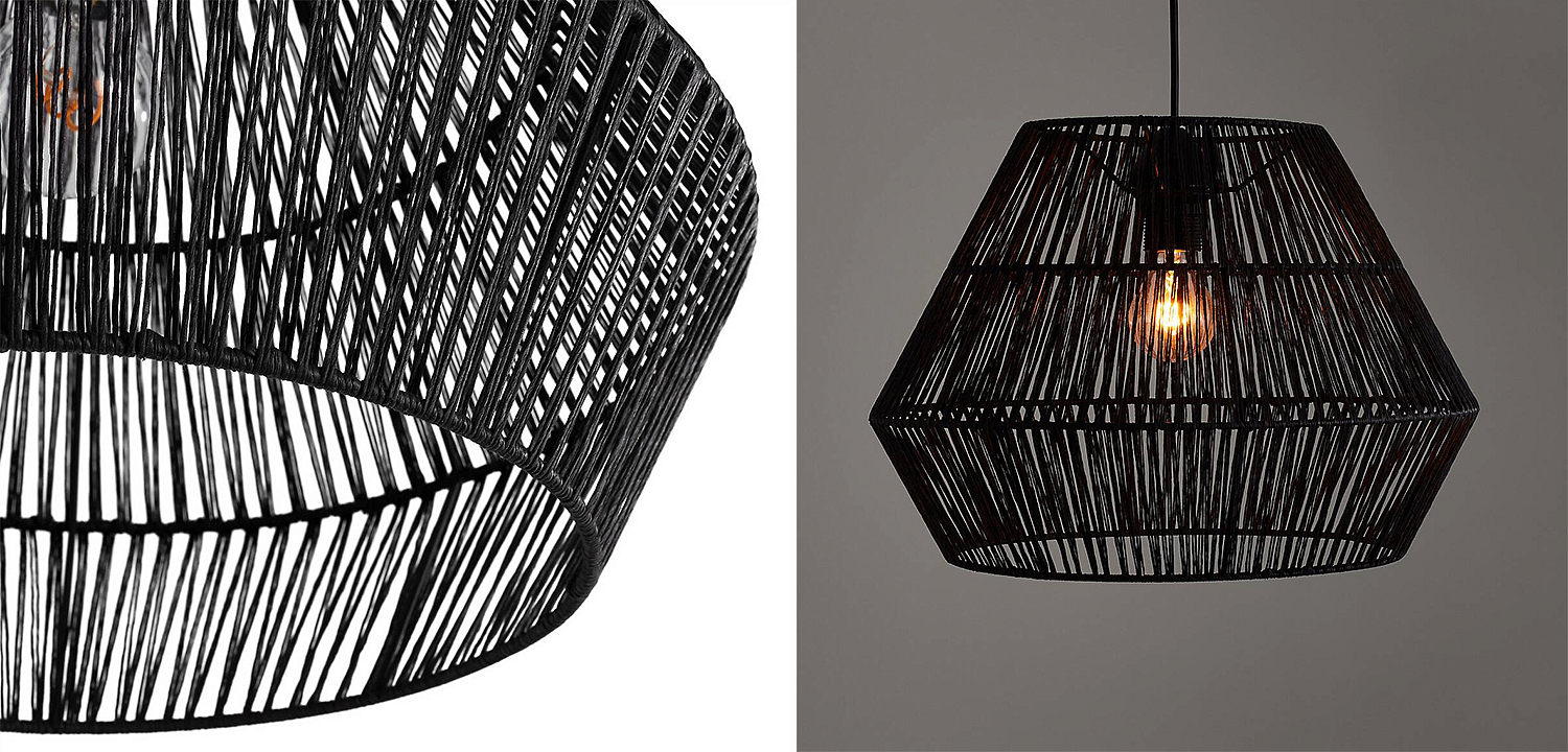 Подвесной светильник Signe Wicker Hemp Black Подвесной светильник Signe Wicker Hemp Black - Loft-Concept в Челябинске