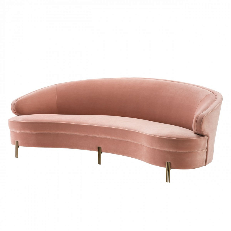 Диван Eichholtz Sofa Pierson nude Бежевый Латунь Диван Eichholtz Sofa Pierson nude Бежевый Латунь в Челябинске | Loft Concept