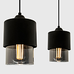 Подвесной светильник с 2-мя плафонами из дымчатого стекла Volta Flos Duo Hanging Lamp варинант исполнения - 3 | Loft Concept в Челябинске