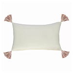 Чехол на подушку с кисточками и вышивкой птиц Ethnic mix Birds Rect варинант исполнения - 4 | Loft Concept в Челябинске