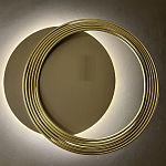 Бра светодиодное круглое в матовых оттенках коричневого и золотого цвета Kosmikos варинант исполнения - 1 | Loft Concept в Челябинске