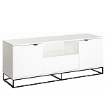 ТВ-тумба белая с  2-мя дверцами и ящиком Strict Lines варинант исполнения - 1 | Loft Concept в Челябинске