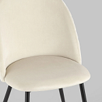 Мягкий стул в бежевом велюре Miruna Chair варинант исполнения - 7 | Loft Concept в Челябинске