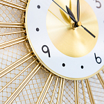 Часы настенные из металла в виде солнца с белым циферблатом Mirror Tower Clock варинант исполнения - 3 | Loft Concept в Челябинске