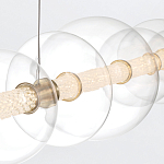 Подвесной светильник линейный с прозрачными стеклянными шарами разного диаметра Eurofase варинант исполнения - 15 | Loft Concept в Челябинске