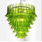 Люстра из семи ярусов зеленого стекла Independence варинант исполнения - 8 | Loft Concept в Челябинске