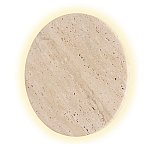 Бра с круглым плафоном из травертина Shaw Marble Lighting варинант исполнения - 3 | Loft Concept в Челябинске