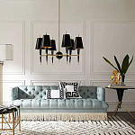 Дизайнерский журнальный столик с круглой столешницей на золотых ножках Risenbix варинант исполнения - 2 | Loft Concept в Челябинске