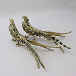 Статуэтка бронзовая пара Фазаны золотые Bronze Birds варинант исполнения - 2 | Loft Concept в Челябинске