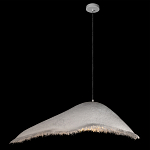 Подвесной светильник с асимметричным волнообразным абажуром и фактурной бахромой по краю Tactile Line варинант исполнения - 13 | Loft Concept в Челябинске