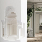 Встраиваемый в стену гипсовый светильник под покраску с арками и рельефными колоннами Antiquity Athena варинант исполнения - 10 | Loft Concept в Челябинске