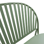 Зелёная скамья из стали Goodwin Metal Bench Green варинант исполнения - 6 | Loft Concept в Челябинске