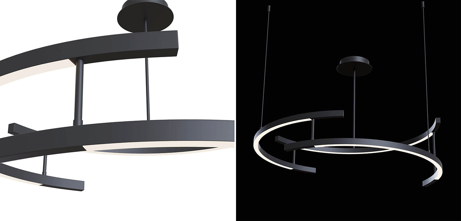 Люстра Smeragde Light Chandelier black arcs Люстра Smeragde Light Chandelier black arcs - Loft-Concept в Челябинске