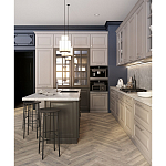 Угловая кухня с островом из массива дерева Amaline Kitchen Set варинант исполнения - 3 | Loft Concept в Челябинске