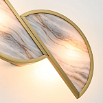 Бра с двумя полукруглыми плафонами из искусственного алебастра в бронзовой оправе Marbella варинант исполнения - 5 | Loft Concept в Челябинске