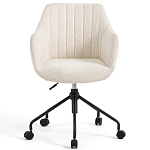 Вращающееся кресло с обивкой букле Boucle Office Chair варинант исполнения - 2 | Loft Concept в Челябинске