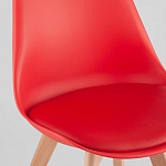 Стул с основой из пластика и мягким сиденьем Arvika Red варинант исполнения - 7 | Loft Concept в Челябинске