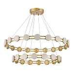 Люстра двухъярусная с круглыми светодиодными источниками света Maxine Light варинант исполнения - 7 | Loft Concept в Челябинске