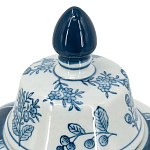 Ваза с крышкой и голубым цветочным рисунком 37 см Blue & White Ornament варинант исполнения - 3 | Loft Concept в Челябинске