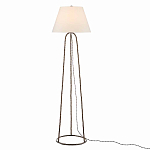 Торшер с конусовидным тканевым абажуром и фактурным каркасом Industrial Profile варинант исполнения - 1 | Loft Concept в Челябинске