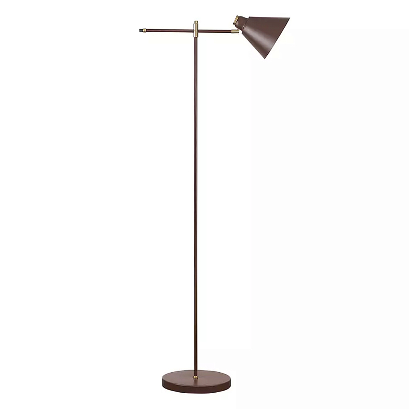 Торшер с наклонным конусообразным плафоном Opaque Movable Lamp Сливовый Бежевый Торшер с наклонным конусообразным плафоном Opaque Movable Lamp Сливовый Бежевый в Челябинске | Loft Concept