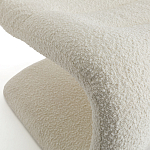 Кресло изогнутое с обивкой из ткани букле Smooth Bend Boucle Chair варинант исполнения - 5 | Loft Concept в Челябинске