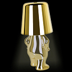 Настольная лампа фигурная золотого цвета с гладким абажуром Высота 19 см Sophia варинант исполнения - 7 | Loft Concept в Челябинске