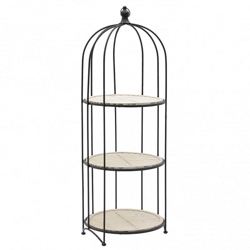 Стеллаж Cage Rack Circle Черный Бежевый Стеллаж Cage Rack Circle Черный Бежевый в Челябинске | Loft Concept