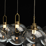 Люстра с 7-ю плафонами из прозрачного стекла в форме шара Orb Cascade  варинант исполнения - 7 | Loft Concept в Челябинске