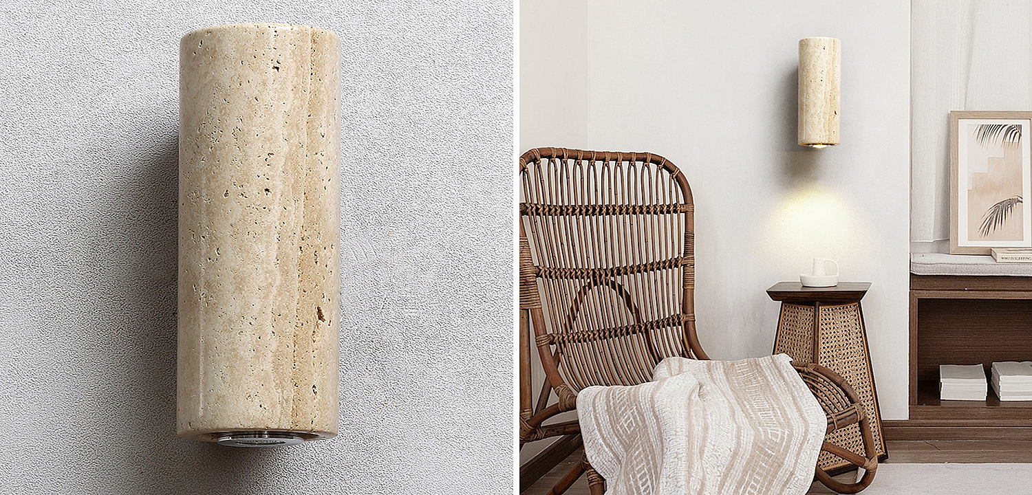 Бра Travertine Cylinder Spot Wall Lamp Бра Travertine Cylinder Spot Wall Lamp - Loft-Concept в Челябинске