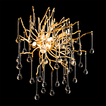 Бра с лучеобразным основанием и подвесками из прозрачного стекла в виде длинных капель Droplet Chandelier варинант исполнения - 4 | Loft Concept в Челябинске