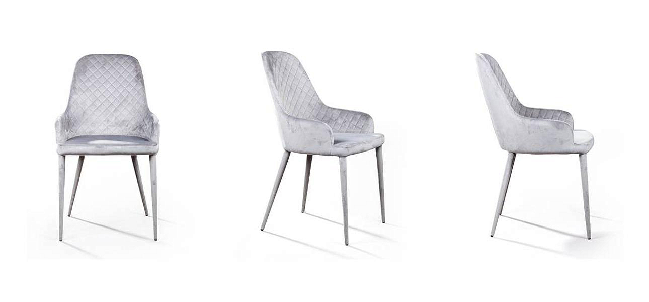 Стул Douglas Rhombus Chair Серый Велюр Стул Douglas Rhombus Chair Серый Велюр - Loft-Concept в Челябинске