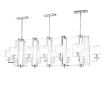 Люстра прямоугольной формы с 12-ю цилиндрическими плафонами из стекла Laurent варинант исполнения - 4 | Loft Concept в Челябинске