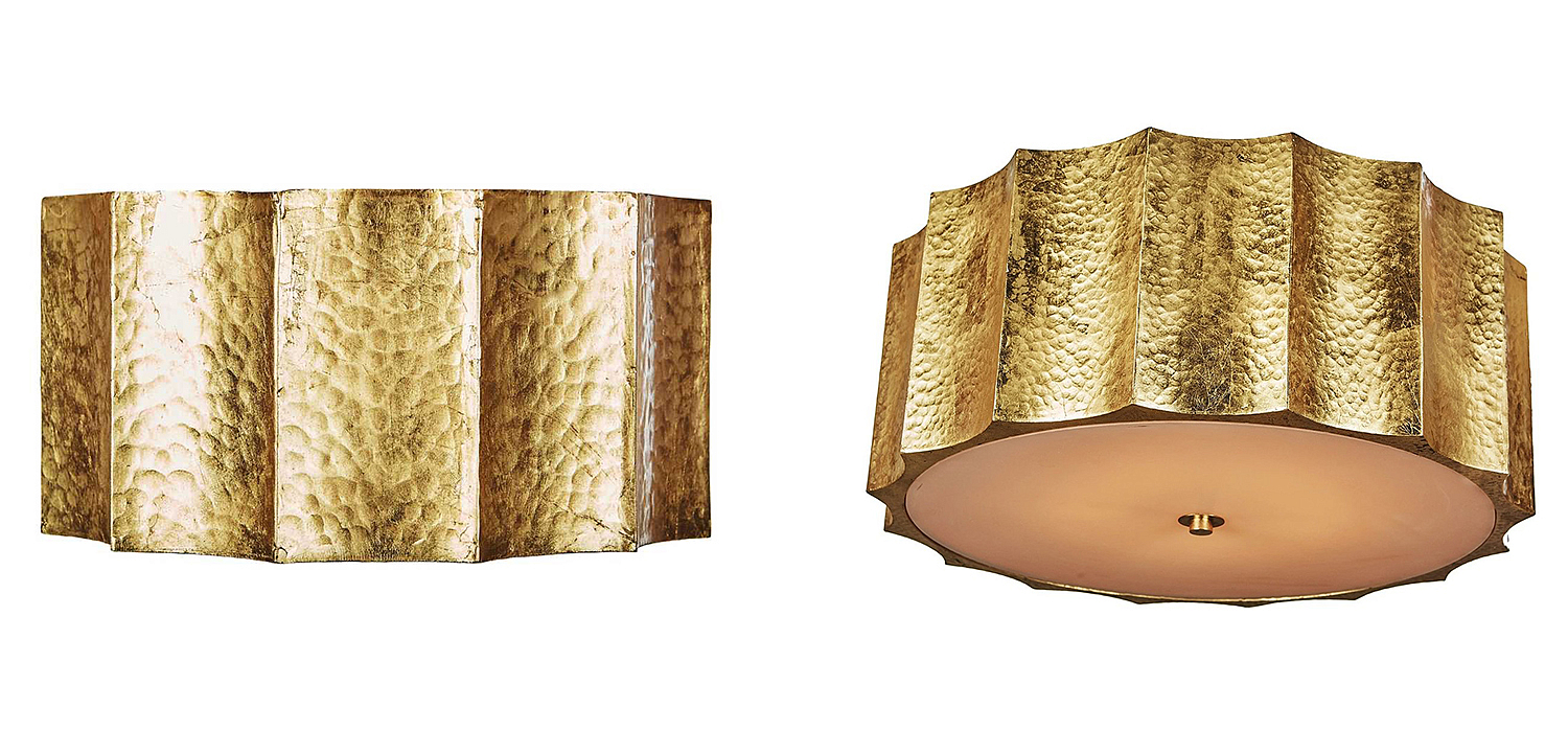 Потолочный светильник Grooved Gold Drum Потолочный светильник Grooved Gold Drum - Loft-Concept в Челябинске