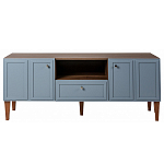 ТВ-тумба серая из массива бука с 2-мя дверками и ящиком Wenge Light варинант исполнения - 2 | Loft Concept в Челябинске