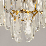 Люстра многоярусная с овальными прозрачными подвесками 28 см Harmonica варинант исполнения - 9 | Loft Concept в Челябинске