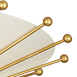 Потолочный светильник в форме конуса с каркасом золотого цвета и тканевым абажуром Inspiration in Light варинант исполнения - 1 | Loft Concept в Челябинске