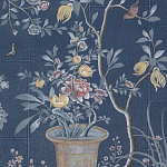 Обои ручная роспись Houghton Dark Blue варинант исполнения - 2 | Loft Concept в Челябинске