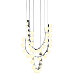Люстра подвесная светодиодная с круглыми плафонами белого цвета PEARLS Suspension 39  варинант исполнения - 1 | Loft Concept в Челябинске