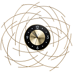 Часы настенные из металла с чёрным циферблатом Current Time варинант исполнения - 1 | Loft Concept в Челябинске