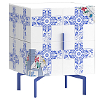 Тумба на синих ножках Short Re Rblue варинант исполнения - 1 | Loft Concept в Челябинске