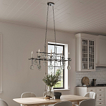 Люстра подвесная с 8-ю лампами и стеклянными круглыми подвесками Currey & Company варинант исполнения - 4 | Loft Concept в Челябинске