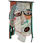 Арт-Объект плетеный из нитей большой портрет Joana Schneider  варинант исполнения - 3 | Loft Concept в Челябинске