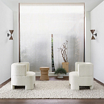 Приставной стол с отделкой из джута Juti D35 см варинант исполнения - 6 | Loft Concept в Челябинске